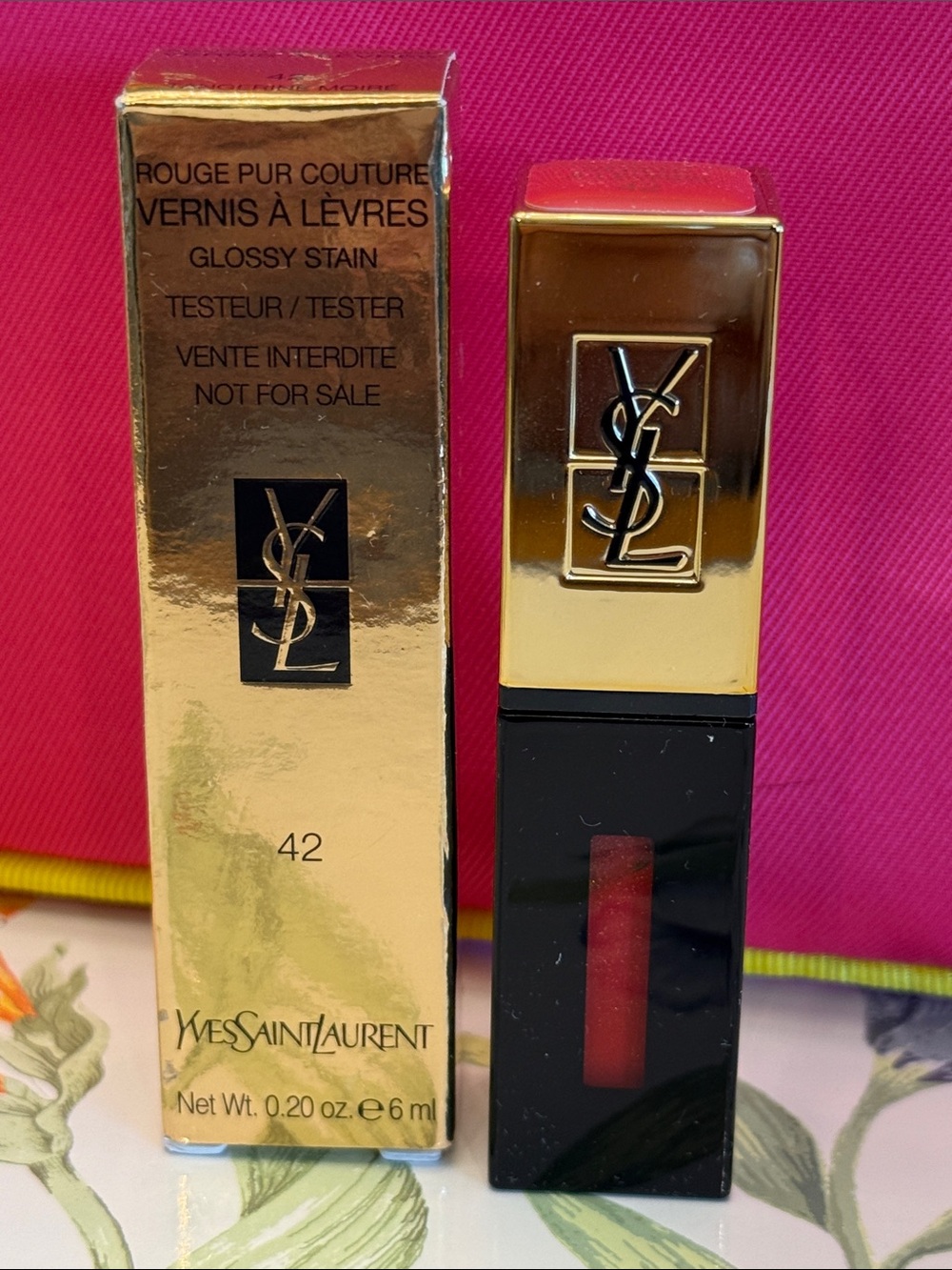 Yves Saint Laurent Glossy Lip Stain in Deep Red